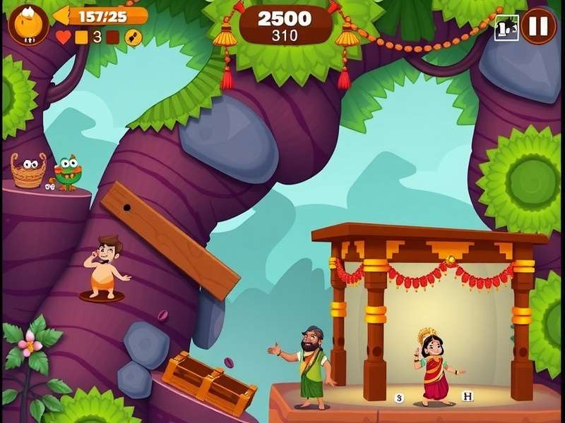 Telugu Nut Tales level progression showing increasing difficulty